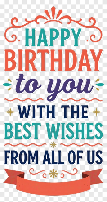 Happy Birthday Greeting Card Design PNG