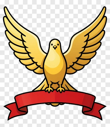 Golden Eagle With Red Banner PNG