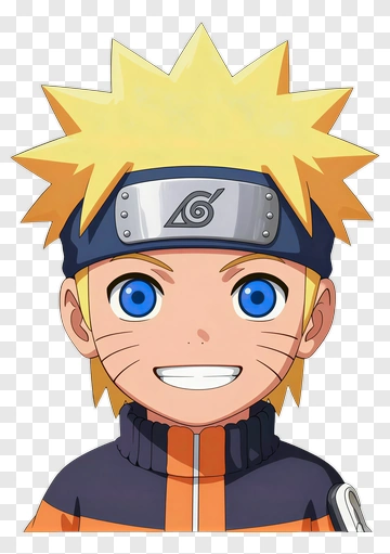 Naruto Uzumaki Smiling Character Portrait PNG