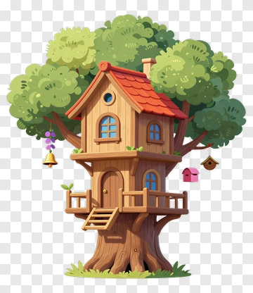 Colorful Tree House PNG
