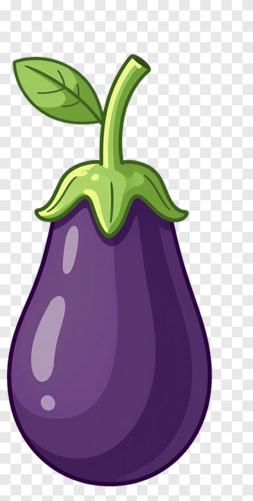Cartoon Eggplant PNG