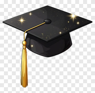 Graduation Cap With Golden Tassel PNG