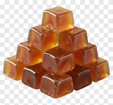 Stack Of Brown Jelly Cubes PNG