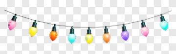 Colorful String Of Holiday Lights PNG