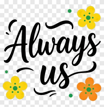 Always Us Floral Design PNG