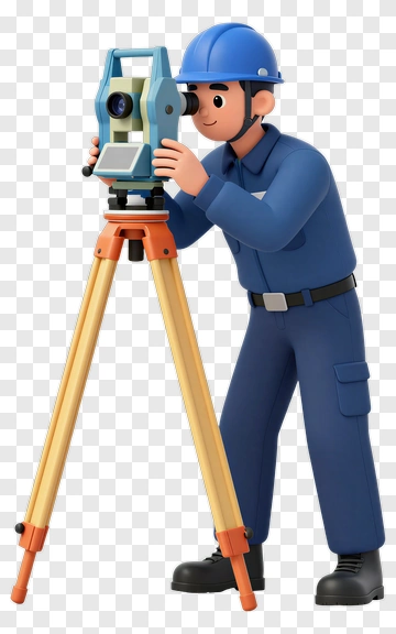 3D Surveyor Using A Theodolite PNG