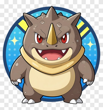 Cartoon Rockruff Character PNG