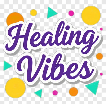 Healing Vibes Text Design PNG