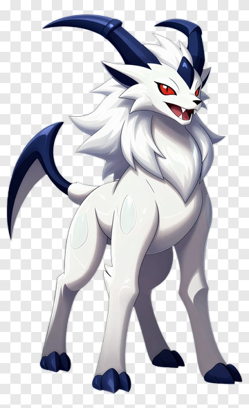 Fierce Cartoon Wolf With Horns PNG