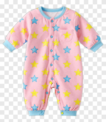 Colorful Baby Pajamas With Stars PNG