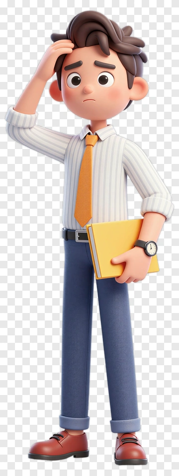 Cartoon Businessman Holding A Folder PNG