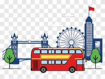 Red Double-Decker Bus In London Cityscape PNG