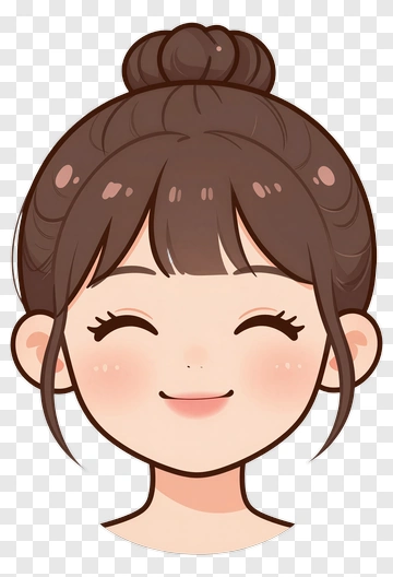Smiling Girl With Brown Hair PNG