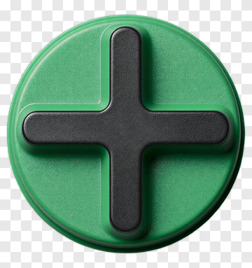 Green Plus Button PNG
