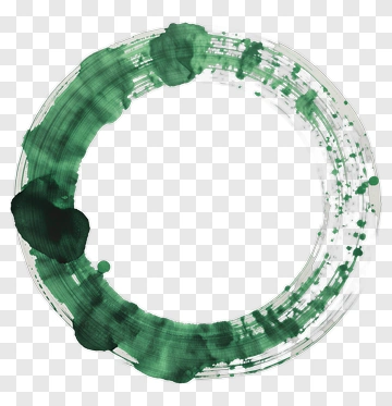 Green Watercolor Circle Brush Stroke PNG