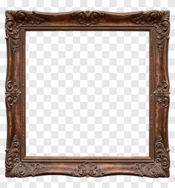 Vintage Ornate Picture Frame PNG