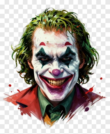 Joker Character Portrait PNG