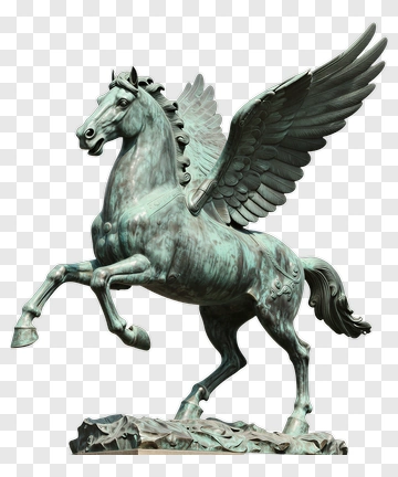 Winged Horse Statue PNG