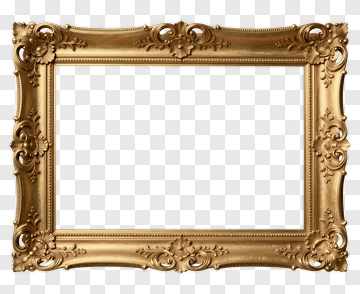 Ornate Gold Picture Frame PNG