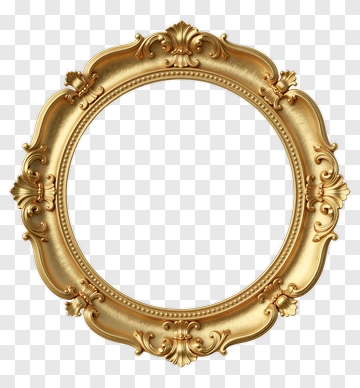 Golden Decorative Frame PNG