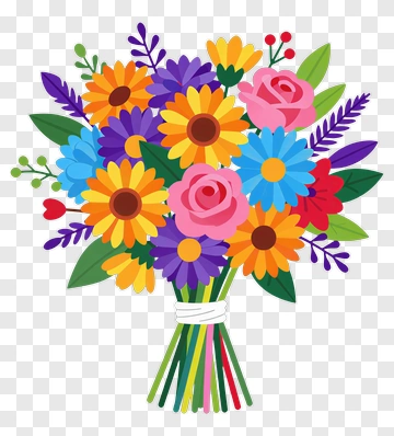 Colorful Flower Bouquet PNG