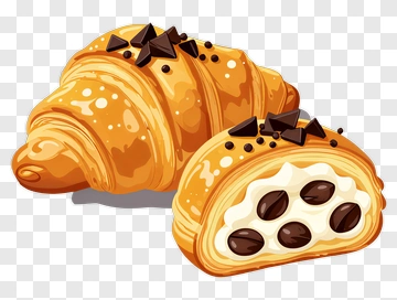 Chocolate Croissant And Pastry PNG