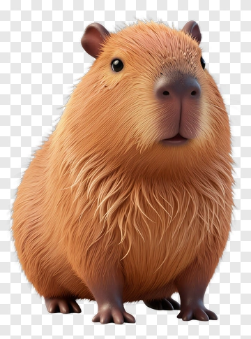 Realistic Capybara PNG