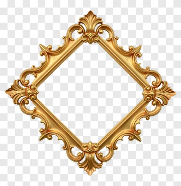 Vintage Ornate Gold Frame PNG