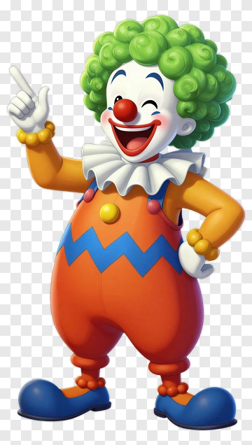 Cartoon Clown Pointing Finger PNG