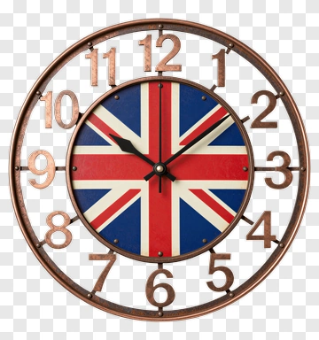 Wall Clock Featuring The British Flag PNG