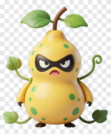 Cartoon Character With Leaves PNG