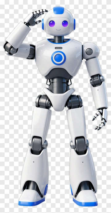 3D Robot Saluting PNG