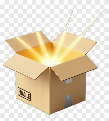 Open Box With Light Emitting From Inside PNG