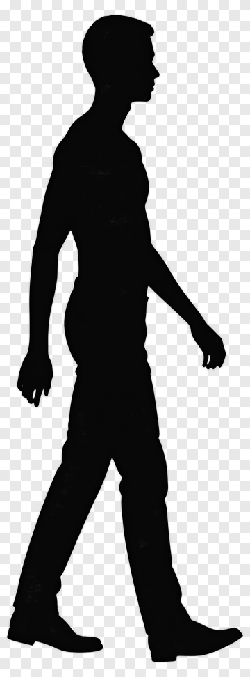 Silhouette Of A Man Walking PNG