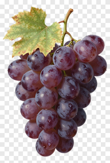 Bunch Of Grapes With Leaf PNG