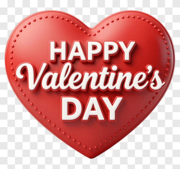 Happy Valentine's Day Heart PNG