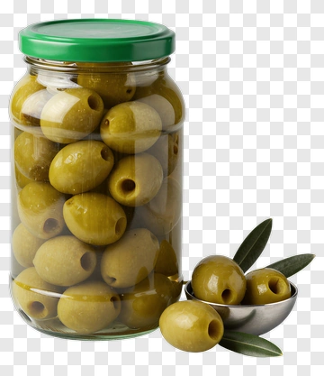 Jar Of Green Olives PNG