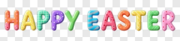 Happy Easter Text PNG