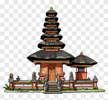 Cartoon Balinese Temple PNG