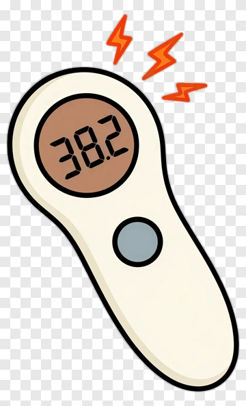 Digital Thermometer Displaying Temperature PNG