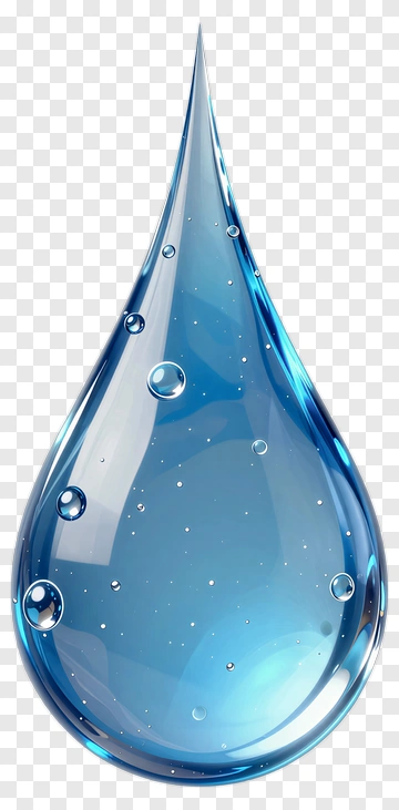 Water Drop With Bubbles PNG