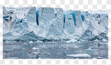 Glacier Ice Formation In A Frozen Landscape PNG