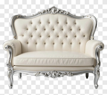 Elegant Vintage Sofa With Tufted Design PNG