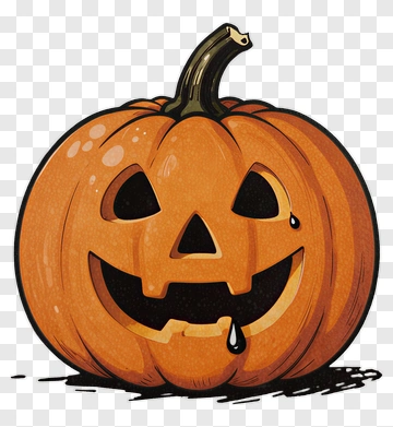 Halloween Pumpkin With A Smiling Face PNG
