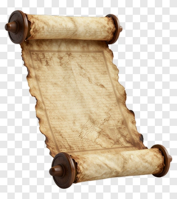 Ancient Scroll With Decorative Edges PNG
