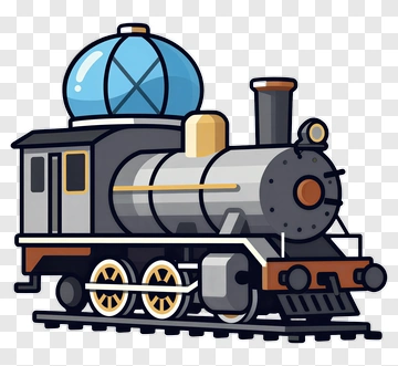 Cartoon Steam Train PNG