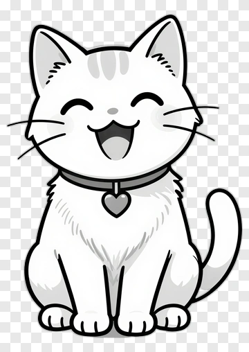 Cartoon Happy Cat PNG