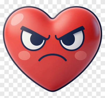 Angry Heart Emoji PNG