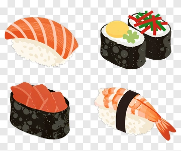 Sushi Platter With Various Types Of Sushi PNG