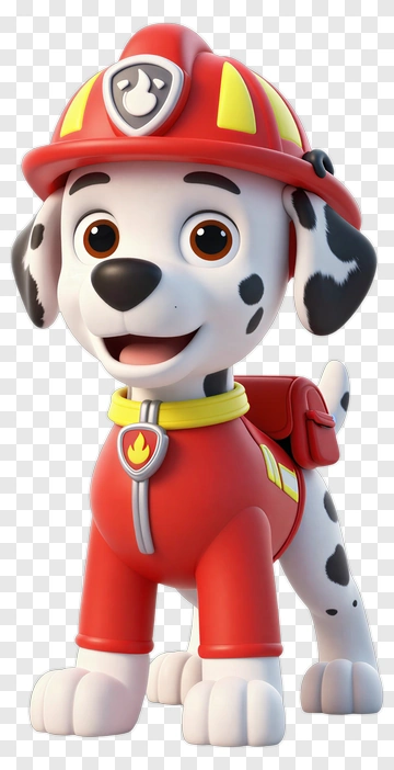 Firefighter Dog Character PNG